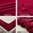 thumbnail image 5 of Beartech Polyester Bed Sheets Set 4 Piece Twin Size Sheet Set, Soft & Lightweight And Breathable Bedding Set, Fitted Sheet, Flat Sheet & 2 Pillowcases-Wine Red, 5 of 9