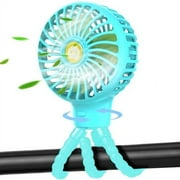 Mini Handheld Stroller Fan with Flexible Tripod, Battery Operated Baby Fan Adjustable 3 Speeds Personal Portable Fan, Car Seat Fan for Crib Bike Treadmill Golf Cart Travel