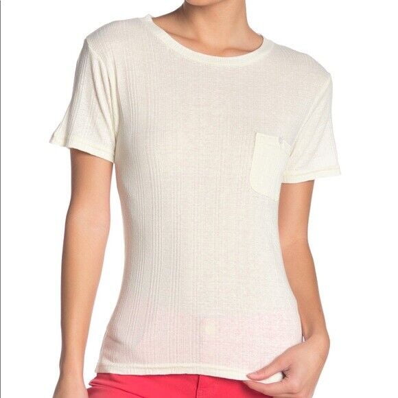 Current Elliott The Heather Pocket Tee Cream ( 0 )
