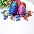 thumbnail image 2 of 8pcs/set 3D Printed dragon egg ,Flexible Joint Animal lacertid Figurines,Realistic Eyes, Home Office Decor,Fidget Toy for Adults Teens Boy Festival Gifts, 2 of 11