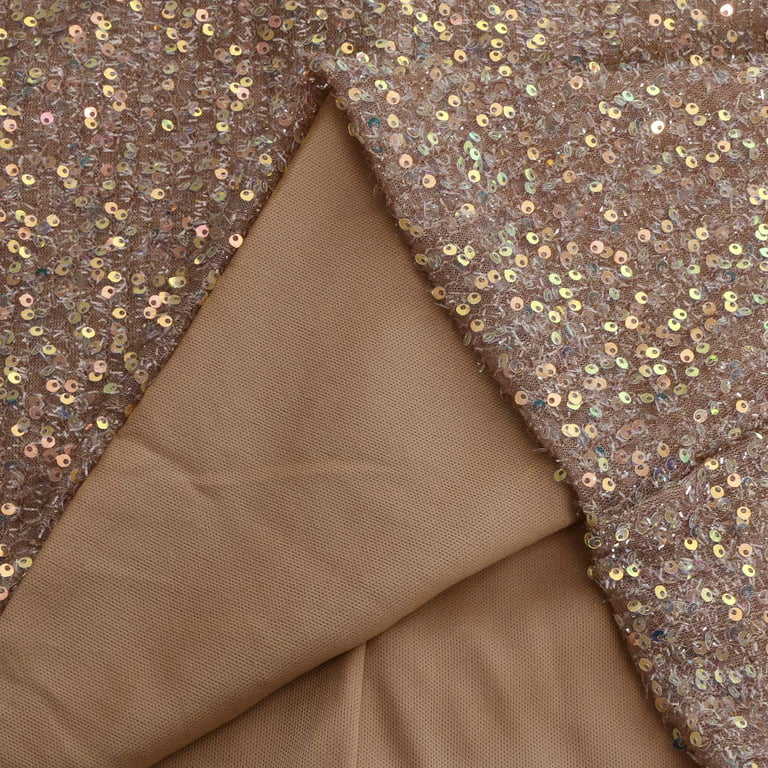 Brown Mini Sequin Fabric