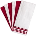 thumbnail image 2 of Premium Kitchen Towels (16”x 28”, 6 Pack) – Large Cotton Kitchen Hand Towels –Weft Insert Design– 380 GSM Highly Absorbent Tea Towels Set With Hanging Loop – Burgandy, 2 of 6