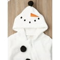 thumbnail image 5 of Sunisery Toddler Baby Boy Girl Christmas Romper Fleece Hoodie Snowman Jumpsuit Bodysuit Xmas Costumes Cosplay Clothes, 5 of 6