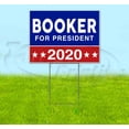 thumbnail image 1 of Booker For President 2020 (18" x 24") Yard Sign, Includes Metal Step Stake, 1 of 6
