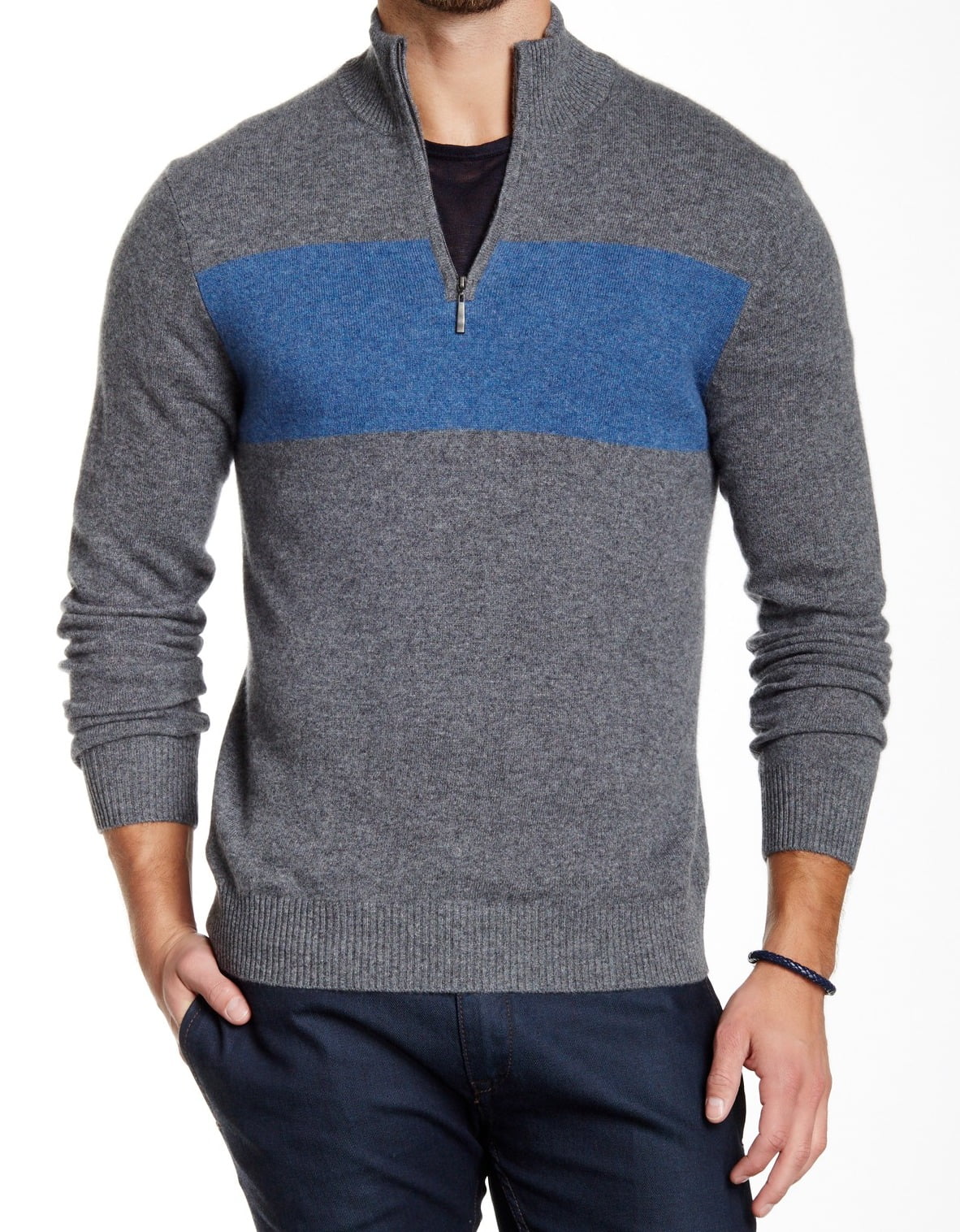 qi cashmere men's sweater