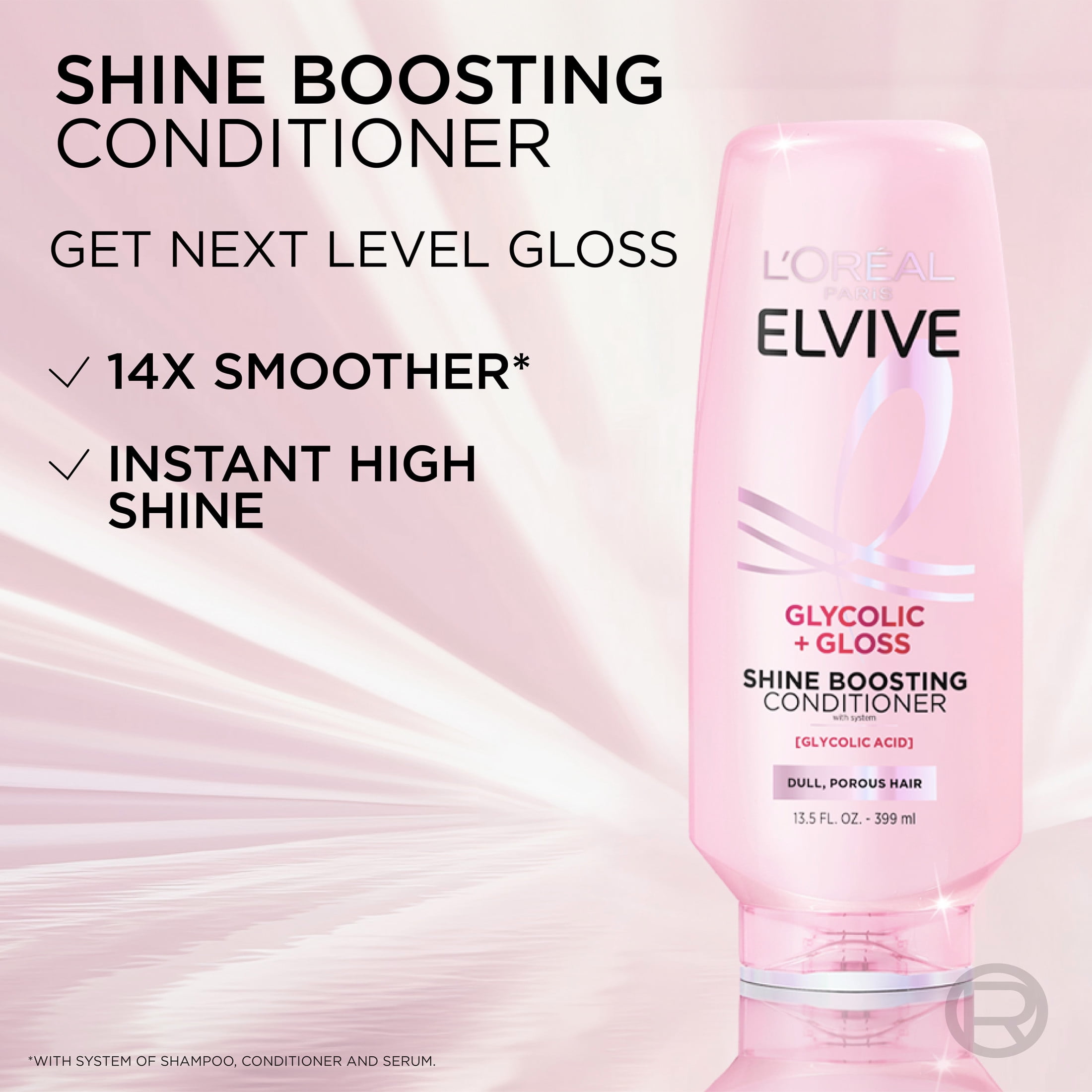 L'Oreal Paris Glycolic Gloss Shine Enhancing Conditioner, 13.5 fl oz