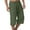 CC04-Green, variant on IYYVV Cotton Linen Capris Pants for Men Casual Lightweight Drawstring Elastic Waist 3/4 Summer Beach Yoga Shorts with Pockets Blue XL