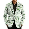thumbnail image 4 of Nokdvo Mens Corduroy Vintage Blazer Valentine's Day Button Down Jackets Notched Lapel Heart Print Suit Jacket with Pockets Stylish Casual Lightweight Valentines Day Blazers Suit Jacket,Green XL, 4 of 6