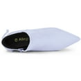 thumbnail image 4 of Unique Bargains Women's Pointy Toe Kitten Heel Ankle Booties, 4 of 6