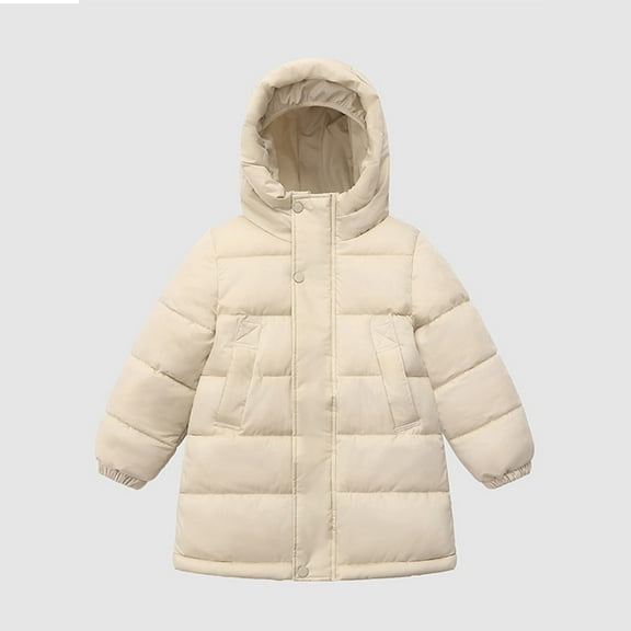 Kids Boys Winter Coat with Hoods Thicken Windproof Zipper Warm Winter Coats Kids Jacket Outwear 5-6 Years