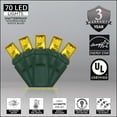 thumbnail image 4 of 70 Gold LED Christmas Lights, Long Life, Outdoor String Lights, Connectable, for Tree, Party, Holiday, Christmas, Decoration, 24' Length, 4" Spacing, 4 of 6