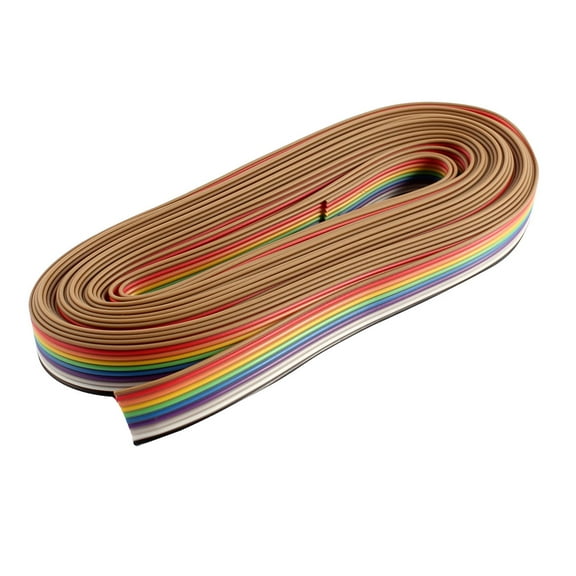 6M 10 Way 10 Pin Rainbow Color Flat Ribbon Cable IDC Wire 1.27mm for  DIY