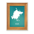 thumbnail image 1 of Marco de fotos de madera Unbranded contorno continente Asia 18 x 13 cm, 1 of 4