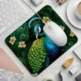 thumbnail image 2 of Peacock Gaming Mousepad Mouse Mat Desk Mat - Square, 8.3x9.8 Inch, Non-Slip Rubber Bottom, Printed, Suitable for Office and Gaming, 2 of 6