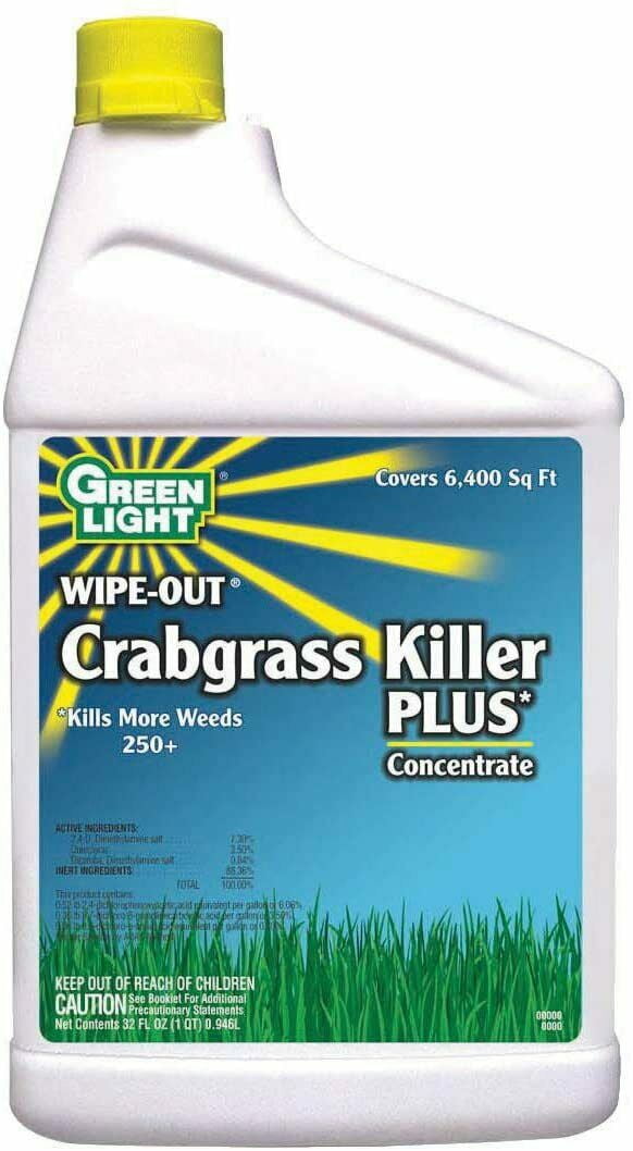 Green Light GL07462 WipeOut Crabgrass Killer Plus, Weed Root Lawn Spray (1 qt concentrate