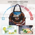thumbnail image 4 of Fotbe Cartoon Bald Eagle USA Bolsa de Almuerzo con Estampado, Lonchera Aislada, Contenedores de Comida Reutilizables Tipo Cooler a Prueba de Fugas, 4 of 7