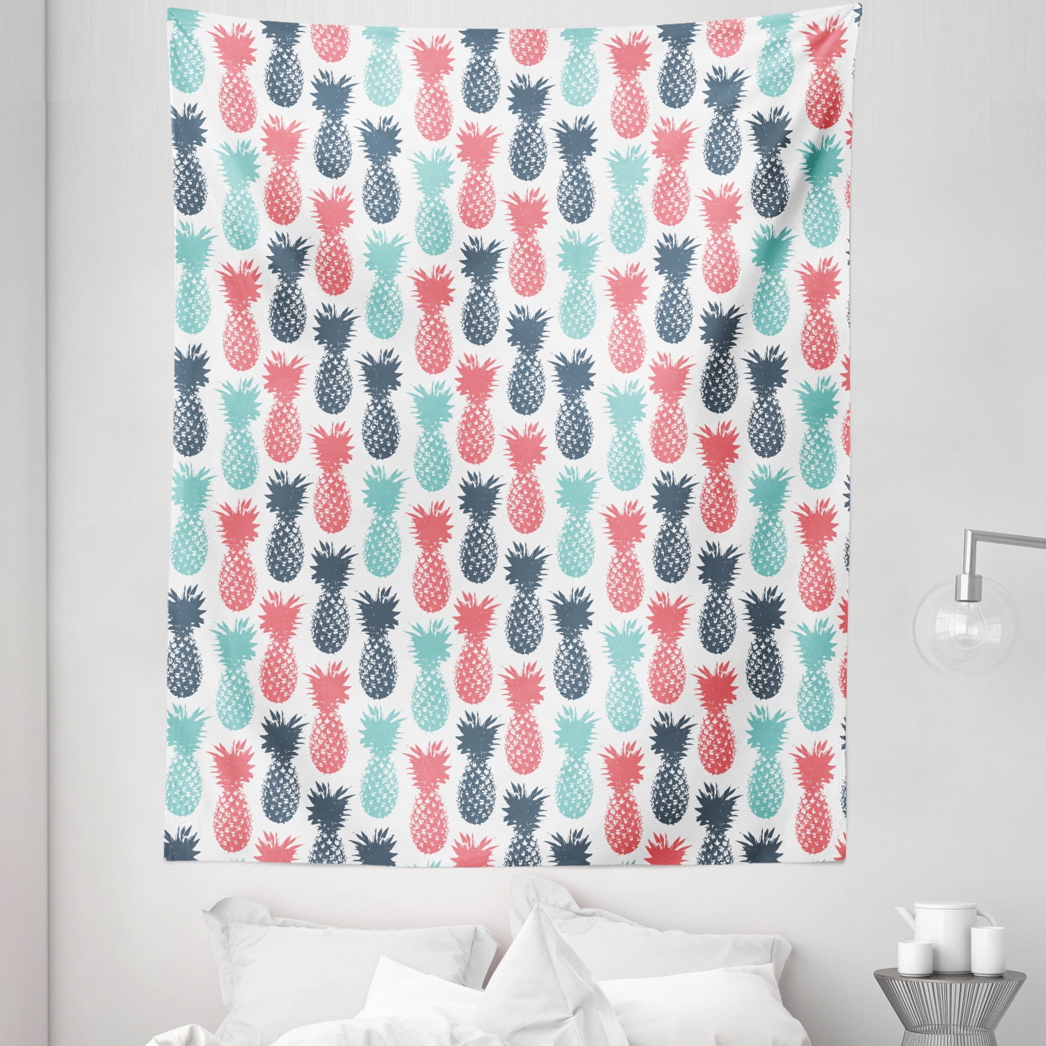 Tropical Tapestry, Summer Island Tropic Fruit Pattern Stamped Minimal