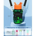 thumbnail image 2 of Water Bottle Carrier with Strap - Insulated Kids Water Bottle Holder for Boys Girls Bottle Bag for 10-18Oz, 2 of 6