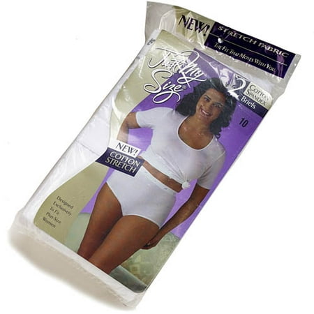 Just My Size Stretch Cotton Briefs White - 2 Pack