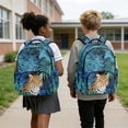 thumbnail image 4 of DISNIMO Leopard Print Spacious School Backpack for Elementary Middle School Students, Multi-compartment Bookbag with Side Mesh Pockets for Daily Use & Travel, 4 of 7