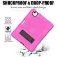 thumbnail image 3 of Dteck Case for iPad Pro 11 inch 4th 3rd 2nd Gen,iPad Air 4th 5th Gen 10.9" Shockproof Rugged 3-Layer Protection Case Kickstand Cover for iPad Pro 11" 2022/2021/2020/2018,Rose+Black, 3 of 5