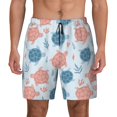 thumbnail image 2 of Goofa Sea Turtle Printed Men's Swim Trunks Board Shorts Quick Dry Mens Swimming Trunks with Compression Liner,Breathable Fit Hawaii Beach Shorts-Medium, 2 of 9