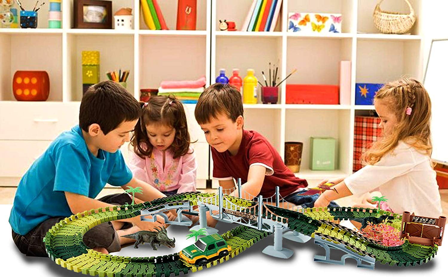 dinosaur race track walmart