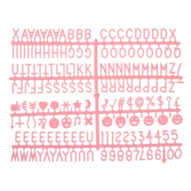 Uxcell Felt Letter Board Letters Numbers Symbols 3/4 inch Pink Alphabet Message Board Changeable