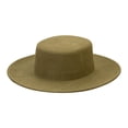 thumbnail image 1 of ¡Rebaja! Sombrero de copa Fdelink, moderno, color a la moda, estilo canotier, sombrero de invierno cálido para exteriores, sombrero verde., 1 of 4