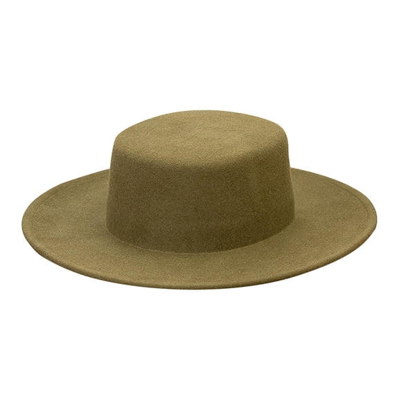Xmyrz Womens Fashion Casual Sun Hat Felt Flat Top Brim Breathable Lightweight Outdoor Travel Bucket Hat Summer Green