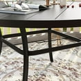 thumbnail image 6 of Vicllax 9-Piece Outdoor Patio Dining Set Metal Swivel Chairs & Round Steel Table with Umbrella Hole, 6 of 11