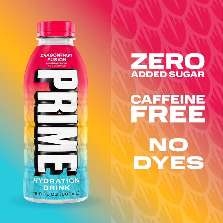 Prime Hydration Sports Drink, Dragonfruit Fusion, 16.9 fl oz, 12