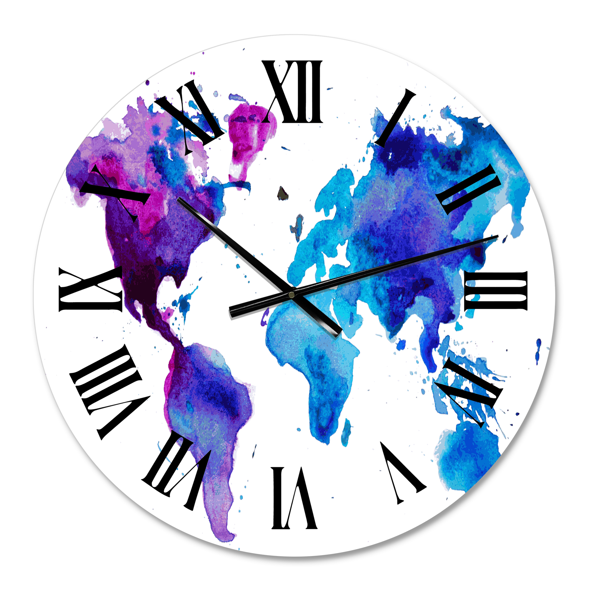 Designart 1 in Modern,Contemporary Wall Clock