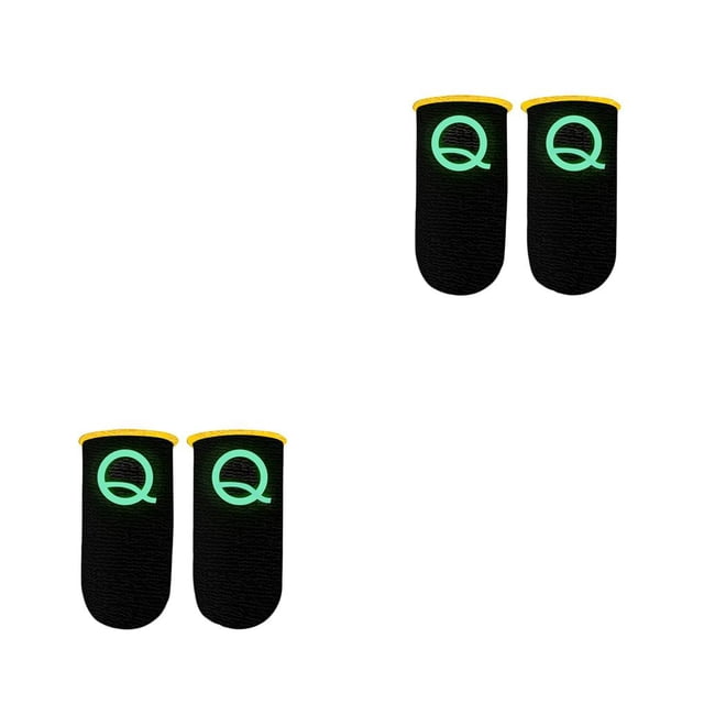 Sidaley 2 uds. Funda para el dedo para juegos, puntas de los dedos luminosas transpirables para juegos móviles PUBG, funda para dedos con pantalla No.01 2piezas