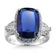 thumbnail image 6 of K-KED Women 925 Silver Filled Ring Gift Luxury Cubic Zircon Party Delicate Jewelry Sz 6-10-10-Blue, 6 of 6