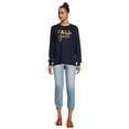 thumbnail image 4 of Positivitees Women's Fall Graphic Tee, Long Sleeve T-Shirt Fall Y'all, Sizes S-3XL, 4 of 5