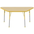 thumbnail image 3 of 30in x 60in Trapezoid Premium Thermo-Fused Adjustable Activity Table Maple/Yellow/Yellow - Standard Ball, 3 of 4