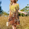 thumbnail image 3 of Basilica di Santa Maria in Venice Italy. Watercolor painting of Venice Sleeveless Dress summer dress women 2024 luxury dresses, 3 of 7