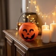thumbnail image 5 of Tyidzon Halloween Pumpkin Candy Bucket Trick or Treat, Plastic Jack O Lantern Pail with Handle for Kids Party Decor, 3.5 inch, 5 of 7