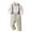 Beige, variant on CTPDG Toddler Boy Child Wedding Suit for Kids Suits Formal Wear Tie Collar Button Down Shirts with Suspenders Overall Pants Two Pieces Set Beige 120