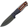 thumbnail image 2 of Rite Edge 7.25" Stars & Stripes Fixed Blade Utility Knife, Stainless Steel Full Tang with 3D Printed Flag Handle – Outdoor Tool with Nylon Sheath, 2 of 3