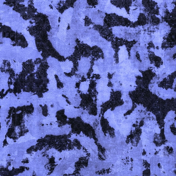 Ahgly Company Indoor Square Oriental Blue Modern Area Rugs, 5' Square