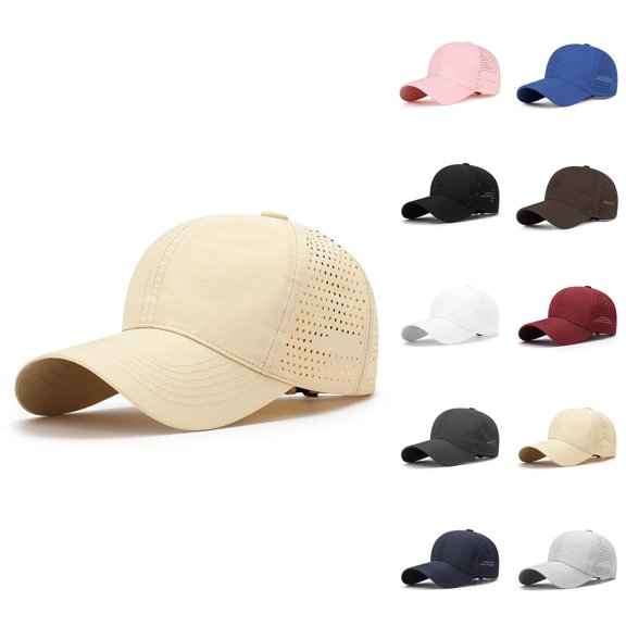 Baseball Cap for Men Women Summer Mesh Breathable Quick Drying Curved Brim Sun Hat
