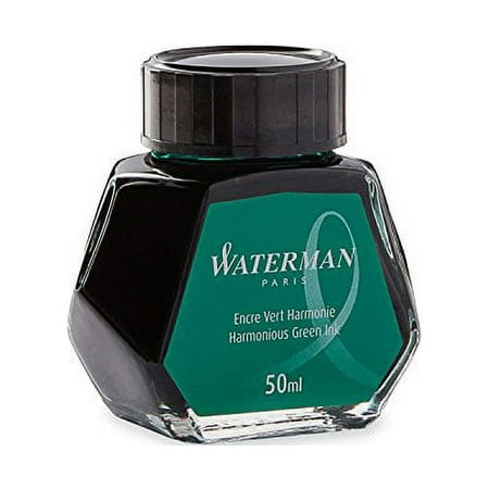 Waterman 1.7 oz Ink Bottle for Fountain Pens, Harmonious Green (S0110770)