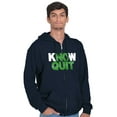 thumbnail image 5 of Know Quit Motivation Workout Exercise Zip Up Hoodie Men's Women's Brisco Brands L, 5 of 6