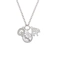 thumbnail image 2 of Delight Jewelry Silvertone Crystal Initial - G - Let Things Go Fall Zoey Charm Necklace, 28", 2 of 4