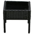 thumbnail image 2 of Patioflare Melody 3 Piece Black Wicker Outdoor Patio Chat Set with Cushions, 2 of 4