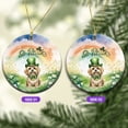 thumbnail image 2 of Happy St. Patrick’s Day Havanese with Green Hat Shamrocks Rainbow Ceramic Round Ornament Havanese Dog Lover Gifts Idea Home Tree Decor - 03007, 2 of 5