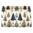 thumbnail image 7 of Yayeee Kitchen Curtains Tier Pair Light Filtering 27"x36" Rod Pocket Short Cafe Window Panel, Beige Christmas Trees, 7 of 7