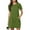 Army Green, variant on 2025 Women's Utility Pocket Short Sleeve Dress - Casual Round Neck Midi Length & Relaxed Fit Summer Essential Dark Gray L